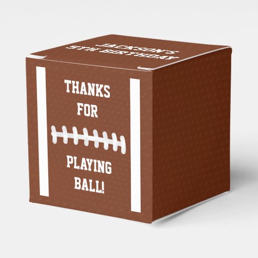 Football Favor Boxes voor Verjaardagsfeest Bedankdoosjes (Voorkant Zijde)