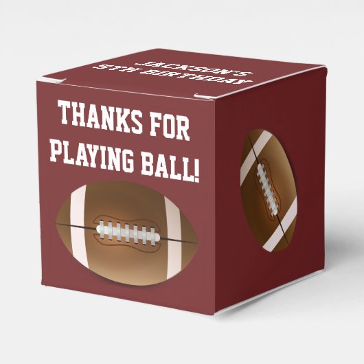 Football Favor Boxes voor Verjaardagsfeest Bedankdoosjes (Voorkant Zijde)
