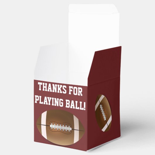 Football Favor Boxes voor Verjaardagsfeest Bedankdoosjes (Geopend)