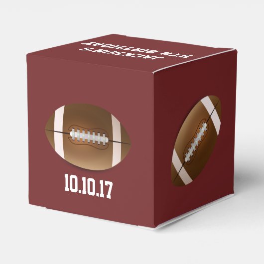 Football Favor Boxes voor Verjaardagsfeest Bedankdoosjes (Achterkant)
