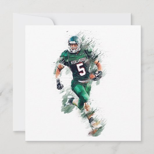 Football Feestdagenkaart (Voorkant)