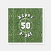 Football Field 50 Yard Line 50e verjaardagsfeest Servet (Voorkant)