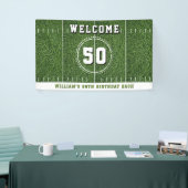 Football Field 50 Yard Line 50e verjaardagsfeest Spandoek (Beurs)