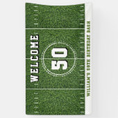 Football Field 50 Yard Line 50e verjaardagsfeest Spandoek (Verticaal)