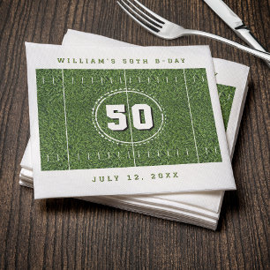 Football Field 50th Birthday Party 50 Yard Line Servet