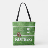 Football Field and Ball Football Team (OM HET EVEN Tote Bag (Achterkant)