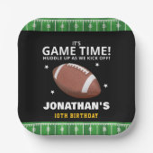 Football Field Birthday boy Papieren Bordje (Voorkant)