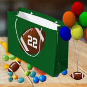 Football Field Cadeauzakken met naam en nummer Groot Cadeauzakje