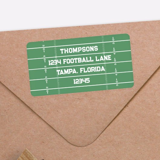 Football Field Custom Return Address Etiket