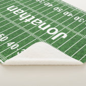 Football Field Design Sherpa Blanket Deken (3/4)