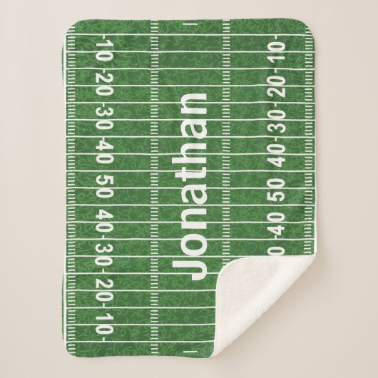Football Field Design Sherpa Blanket Deken (Voorkant)