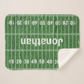 Football Field Design Sherpa Blanket Deken (Voorkant (horizontaal))