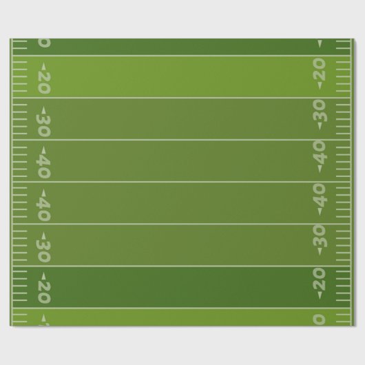Football Field Green Turf Verjaardag Cadeaupapier (Vlak)
