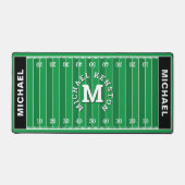 Football Field Sports gepersonaliseerd monogram Bureaumat (Voorkant)