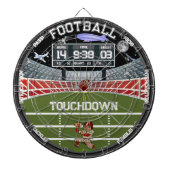 Football Field Sterrennachten Stadium House Dartbord (Voorkant)