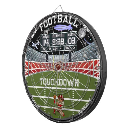 Football Field Sterrennachten Stadium House Dartbord (Voorkant Rechts)