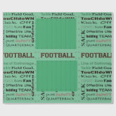 Football Field Typografie Cadeaupapier (Vlak)