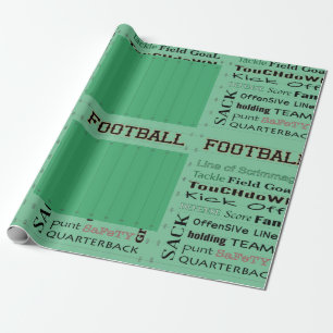 Football Field Typografie Cadeaupapier