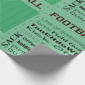 Football Field Typografie Cadeaupapier (Hoek)