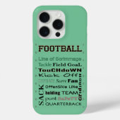 FOOTBALL Field typografie Case-Mate iPhone Case (Achterkant)