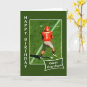 Football - Fijne verjaardag Grote kleinzoon Kaart (Gele Bloem)