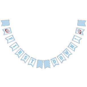 Football First Down 1st Birthday Bunting Banner