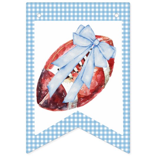 Football First Down 1st Birthday Bunting Banner (Tweede vlag)