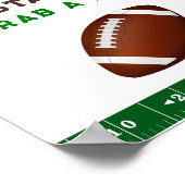 Football First Year Down 1st birthday Fodd sign Poster (Hoek)