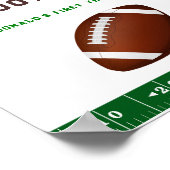 Football First Year Down 1st birthday Photograph Poster (Hoek)