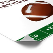 Football First Year Down 1st birthday Photograph Poster (Hoek)