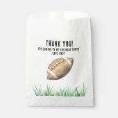 Football First Year Down Birthday Party Bedankzakje (Voorkant)