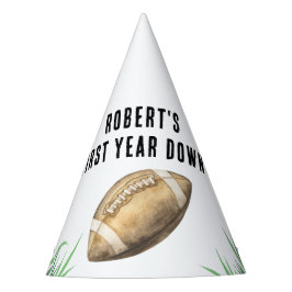 Football First Year Down Birthday Party Feesthoedjes