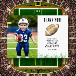 Football First Year Down Birthday Thank you Bedankkaart