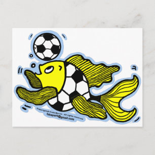 Football Fish Soccer Briefkaart