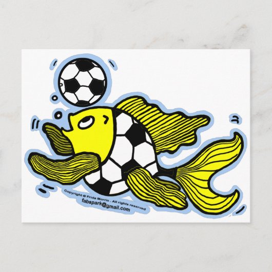 Football Fish Soccer Briefkaart (Voorkant)