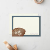  Football Flat Kaart Bedankt Opmerking Notitiekaartje (Voorkant / Achterkant in situ)