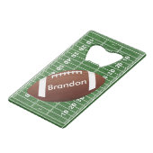 Football Fles Open Creditkaart Flessenopener (Voorkant Gekanteld)