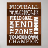 Football FOOTBALL QUOTES Sign Print (Voorkant)