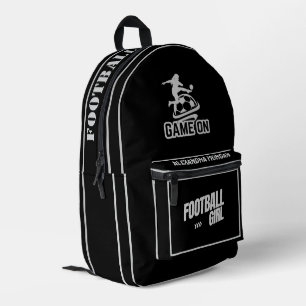 Football, Football Speler Meisje, Team, Gift Duffl Bedrukte Rugzak