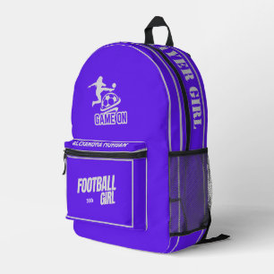 Football, Football Speler Meisje, Team, Gift Duffl Bedrukte Rugzak