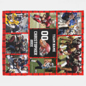 Football foto collage Sport Buffalo Fleece Deken (Voorkant (Horizontaal))
