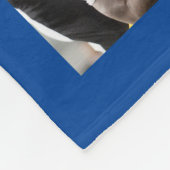 Football fotocollage Blauw Fleece Deken (Hoek)
