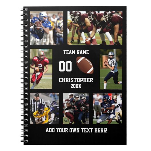 Football fotocollage notitieboek (Voorkant)