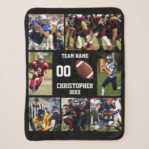 Football fotocollage sherpa deken