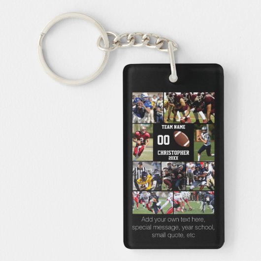 Football fotocollage sleutelhanger (Voorkant)