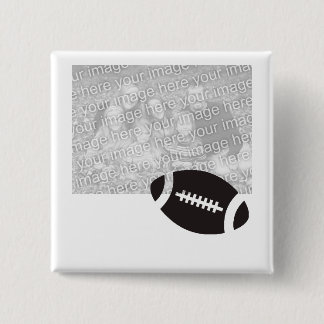 Football Fotopin Vierkante Button 5,1 Cm