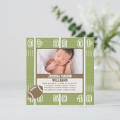 Football Foto's Aankondiging kaarten (Staand voorkant)