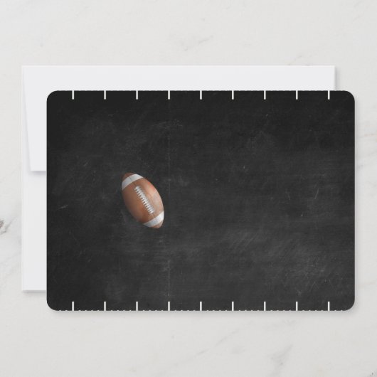 Football fotouitnodiging kaart (Achterkant)