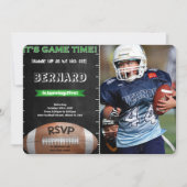 Football fotouitnodiging kaart (Voorkant)