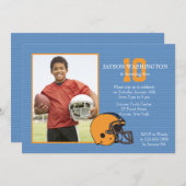 Football Fotouitnodiging Kaart (Voorkant / Achterkant)